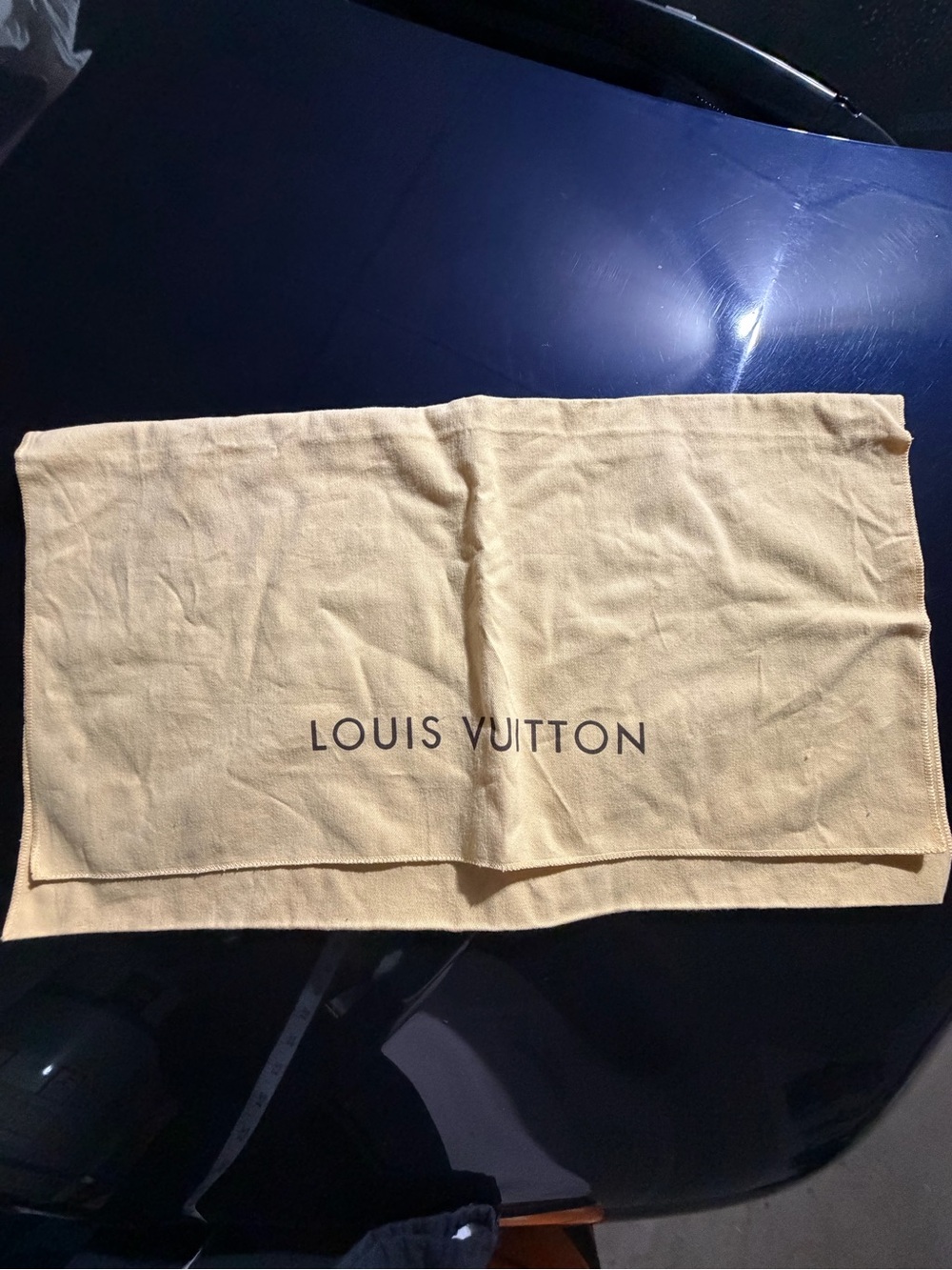 Louis Vuitton Light Beige Logo Dust Bag H12.5in x W 22in